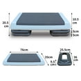 thumbnail image 2 of Adjustable Workout Aerobic Stepper In Fitness & Exercise Step Platform Trainer Gray Black With 4 Risers, 2 of 7