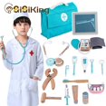 thumbnail image 1 of Juego de juguetes de madera para niños, simulación de médico de familia, enfermera, Kit médico, juguete, juego de simulación, Hospital Medi, 1 of 2