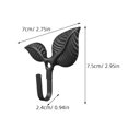 thumbnail image 2 of OUNONA 2 Pcs Vintage Iron Leaf Shape Wall Hook Decorative Wall Mounted Coat Hook For Home Multipurpose Hanger For Clothes Space-Saving Hook, 2 of 8