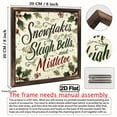 thumbnail image 3 of One Piece - Christmas Decorative Wooden Sign with Snowflakes, Sleigh Bells and Mistletoe in Modern Style Desktop Plaque for Home Office Dcor Versatile Holiday Wall Art to Create Festive Atmosphere, 3 of 8