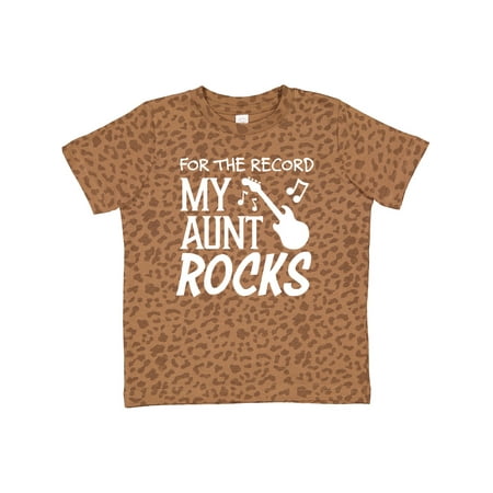 

Inktastic For the Record My Aunt Rocks Gift Toddler Boy or Toddler Girl T-Shirt