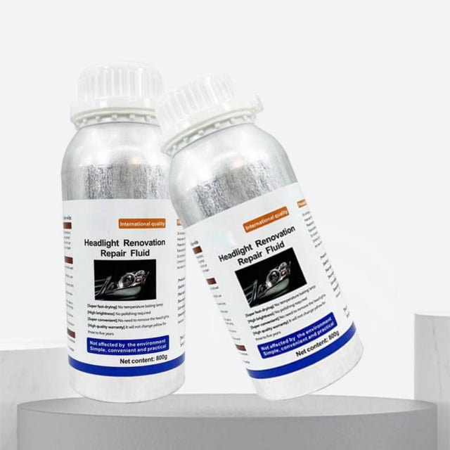 Feltree Auto Headlight Repair and Refurbishment Kit High Efficiency Yellow Brightener Coating Maintenance Solution 600ml/pcs