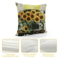 thumbnail image 4 of TIAOTIAOHOU Fall Country Decorative Farmhouse Throw Pillow Cover, Spring Summer Autumn Watercolor Sunflower Truck Cushion Case, Home Decoration Outside Pillowcase Decor, 4 of 5