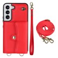 thumbnail image 1 of Crossbody PU Leather Phone Case For Samsung Galaxy S23 S22 Plus Note 20 Ultra Wallet Card Slots Magnetic Lanyard Cover, 1 of 5