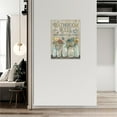 thumbnail image 3 of Farmhouse Bathroom Wall Art Rustic Bathroom Pictures Wall Decor Country Bathroom Flower Painting Floral Butterfly Canvas Prints Modern Artwork Framed Home Bedroom Living Room Decoration 12"x16", 3 of 6