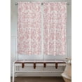 thumbnail image 6 of Bedroom Curtains 63 Inches length, Farmhouse Pink Window Treatment Curtain Drapes, Vintage Flower Leaf Botanical Plant Rod Pocket Curtain Panels for Living Room Kitchen, 42"x63", 2 Panels, 6 of 7
