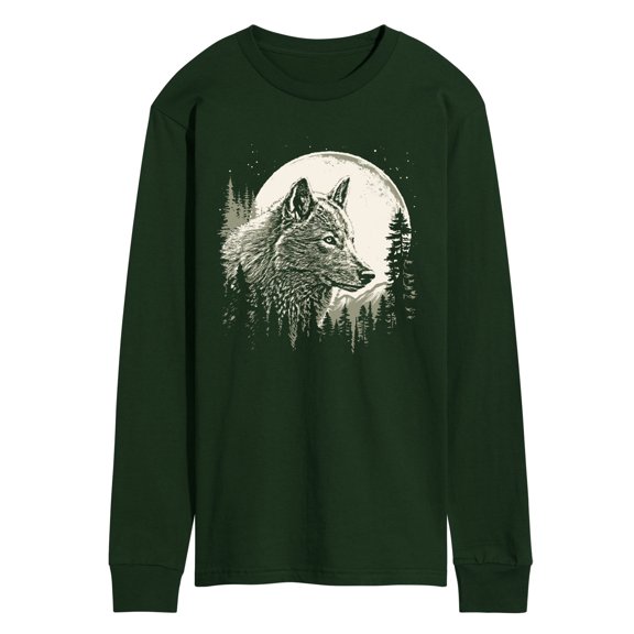 Instant Message - Wolf Moon Long Sleeve Graphic T-Shirt