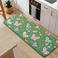 thumbnail image 5 of Cartoon Butterfly Flower Leaf Green Pattern Kitchen Rug Mat,Kitchen Runner Rugs Non Skid Washable,Decorative Kitchen Floor Mats for Kitchen,Sink,Laundry,17"x47.2", 5 of 7