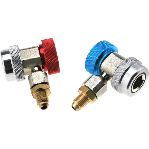 Par de conectores rápidos R134A para colector aire acondicionado coche