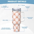 thumbnail image 5 of Zufioo love plaid fox Print 40OZ Ice Cup with Handle, Stainless Steel Vacuum Insulated Water Cup Household Items, 5 of 8