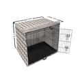 thumbnail image 6 of Abstract Dog Crate Cover, Vertical Stripes Layout in Squares Freehand Contemporary Streaks, Easy to Use Pet Kennel Cover Small Dogs Puppies Kittens, 7 Sizes, Dark Brown Eggshell, by Ambesonne, 6 of 6