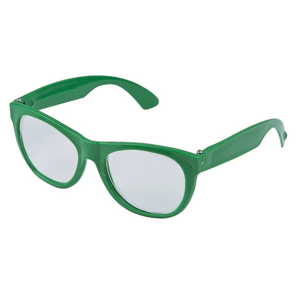 Plastic Clear Lens Glasses Green 1 Pc - Apparel Accessories - 1 Piece