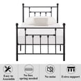 thumbnail image 5 of VECELO Twin Size Metal Platform Bed Frame with Victorian Vintage Headboard and Footboard, Under-Bed Storage, No Box Spring Needed, Easy Assembly, Black, 5 of 8