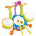 thumbnail image 1 of Toddler Electric Drum Kit with Microphone, Musical Toys Green, 1 of 8