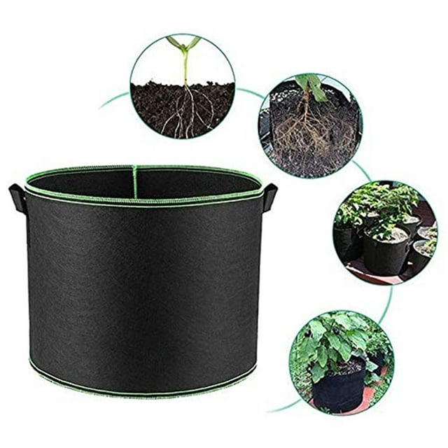 Housses pour Chien pour Robinet de Canapé Lot de 5 Sacs de Croissance 20 L Pot en Tissu 20 L avec Poignées Pots en Tissu Réutilisables 20 L Pots de Croissance en Tissu Ventilation Ronde (7 Gallons/20 L)