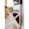 thumbnail image 5 of SpaceMaster Microwave Kitchen Cart with Hideaway Trashcan Holder, White, 5 of 5
