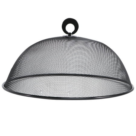 

1Pc Plate Cover Dish Cover Mesh Cover Dining Table Round Style Anti Fly Mosquito Kitchen Stainless Steel Cover (Black)
