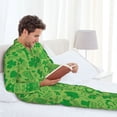 thumbnail image 6 of Sikiie St Patrick's Day Mens Pajama Set, Soft Warm Long Sleeve Sleepwear, Cozy Button-Down Pjs for Men-Large, 6 of 7