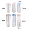 thumbnail image 7 of Travelwant 670/800ml Fruit Infuser Sports Water Bottle for Delicious Drink, Motivational Clear Water Bottle Filter and Full Length Infusion Rod, Durable BPA Free Leak Proof, 7 of 7