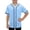 Sky Blue, variant on CHEEREAM Boys Baseball Jersey Shirt Mesh Button Down Blank Softball Short Sleeve Tops Kids V-Neck Hip Hop Active Hipster Shirts