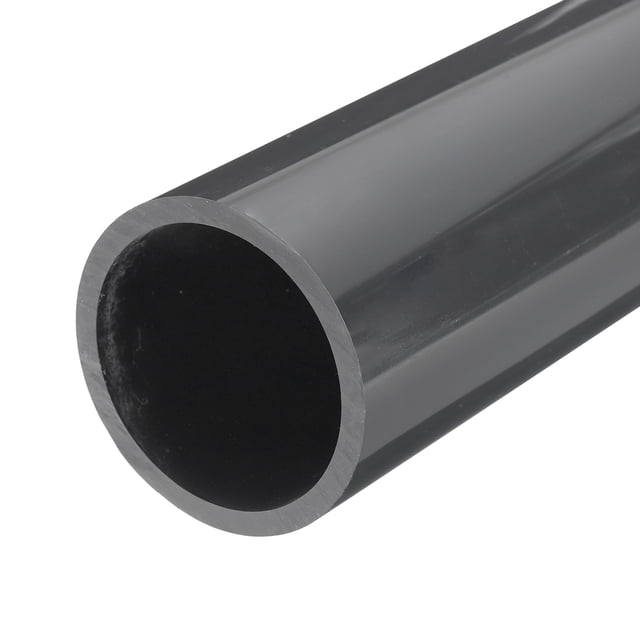 Tubo Redondo Rígido Uxcell Gris Claro 2.51 x 2.95"(ID*OD) Alta Resistencia para Manualidades de Tubería de Agua Manga de Cable