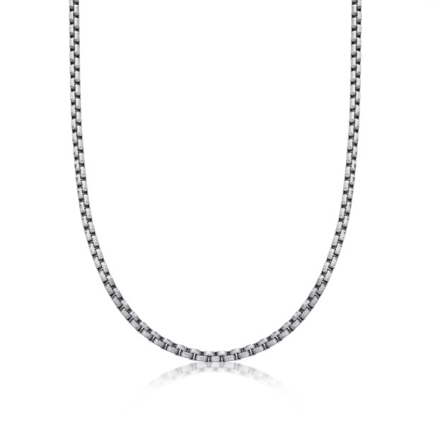 Stainless Steel Thick Two Tone Round Box Chain Necklace for Men 22 Inches Long 5 mm Wide with