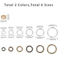 thumbnail image 6 of 1660pcs 4/5/6/7/8/10mm Brass Open Jump Rings 18 Gauge Jewelry Connectors O Ring, 6 of 8