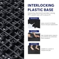 thumbnail image 5 of Jopath 60 Pack Plastic Interlocking Deck Tiles,12"x12" Waterproof Outdoor Flooring All Weather Use,Anti-slip Floor Decking Tiles for Bathroom Garden Lawn Balcony Porch,Pebble Stone Pattern,Black, 5 of 8