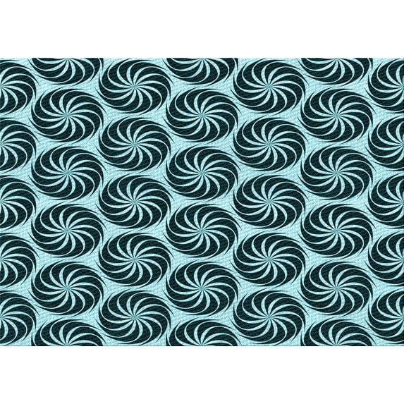 Ahgly Company Machine Washable Indoor Rectangle Transitional Deep Teal Green Area Rugs, 2' x 4'