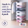 thumbnail image 2 of HOMZ 64-Quart Clear Plastic Stackable Storage Bin with Lid, 6 Pack, Clear, 2 of 10