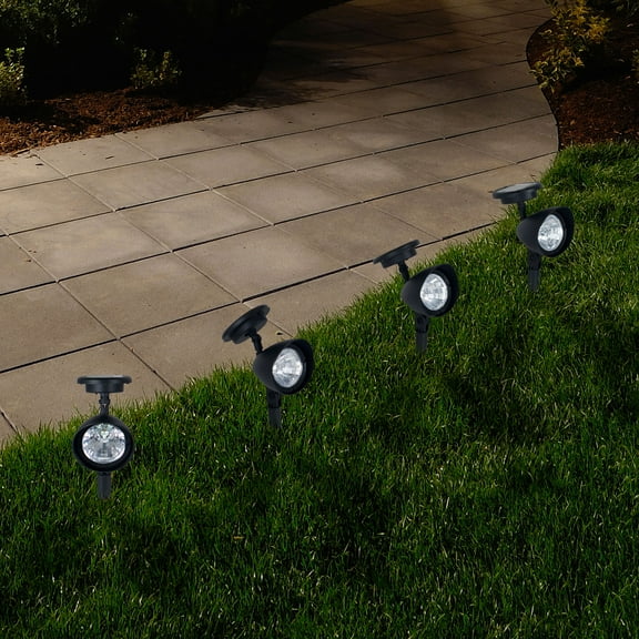 Outdoor Solar Yard Spot Lights - Set of 4 by Pure Garden