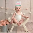 thumbnail image 3 of Wildflower 1st Birthday Hat - Glitter Crown, Wild Flower First Birthday Decoration for Baby Girls Pink, One Year Old Floral Theme Party Supplies Favors, 3 of 6