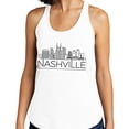 thumbnail image 2 of Skyline Nashville Tennessee Tank Top Fitted Racerback Women's Large White, 2 of 5