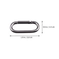 thumbnail image 2 of LULULION 20Pcs Portable Hanging Buckles Aluminum Alloy Oval Carabiners for Bag Accessories, 2 of 7