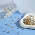 thumbnail image 4 of 1 Box 200Pcs 6mm Round Crimp Beads Gold Crimp Beads Silver Brass Small Half Open Knot Copper Stopper Crimp Bead Covers for Jewelry Making Necklaces Bracelets Earrings Supplies DIY Crafts, 4 of 6