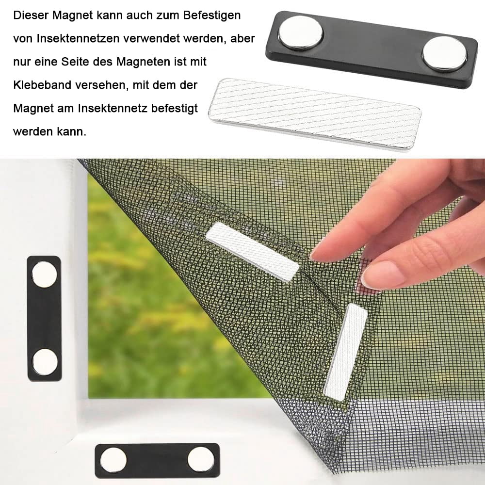 12-pack magnetic name tags self-adhesive magnetic name tags clothing metal name badge holder with 2-point magnet for ID card holder labeling
