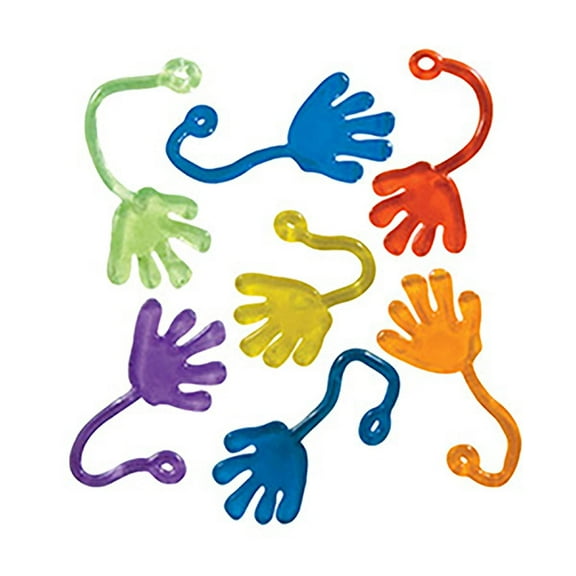 Sticky Tiny Hands - 1.5 Inch Sticky Little Hands for Kids Party Favors - 100 Pcs Slappy Hands Bulk Toys - Stretchy Slime Hands Party Favors for Kids - Slap Hands Giveaway Items