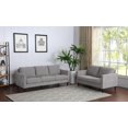 thumbnail image 1 of Topline Home Furnishings Grey 2pc Sofa Loveseat Set, 1 of 3