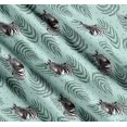 thumbnail image 3 of Soimoi Green Cotton Poplin Fabric Dot,Leaves & Face Animal Print Sewing Fabric BTY 42 Inch Wide, 3 of 7