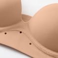 thumbnail image 5 of DDAPJ pyju Women's Push Up T-Shirt Bra No Underwire Jelly Bras Full Coverage Bralettes Comfortable Everyday Bras Coffee 80AB, 5 of 8
