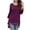 Purple, variant on lcziwo Tunic Tops for Women Loose Fit Dressy Fall Crewneck Long Sleeve Shirts 2024 Solid Color Lightweight Comfy Tees Black,S