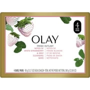 Olay Fresh Outlast Cooling White Strawberry & Mint Beauty Bar 90g, 4 Count