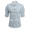 thumbnail image 3 of AZoiNM Men's Printed Long Sleeve Casual Shirt Button Down Collar Thin Comfort Fit, 3 of 10