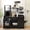 Black, variant on S-HOME 50.6" Cat Tower With Storage Space, Litter Box Enclosure, House, Hammock, And Sisal Scratcher