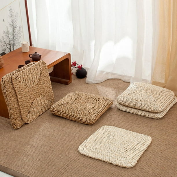 Straw floor cushion sales
