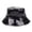 03_Black, variant on Bucket Hats for Women Aldult Jean Washed Denim Hole Teens Frayed Ripped Vintage Fisherman Cap Packable Outdoor Sun Hat