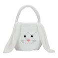 thumbnail image 6 of Hvmvliv Easter Basket Personalized Bunny Easter Basket, Custom Name Kids Tote Bag with Plush Ears, Gift for Girls Babies Toddlers White, 6 of 6