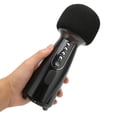 thumbnail image 4 of Micrófono Bluetooth L868, micrófono de mano con luz LED para fiesta en casa, entrevista en coche, discurso negro, 4 of 5