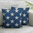 thumbnail image 3 of Fenyluxe 4th of July Decorations Lumbar Pillow Covers Patriotic American Star Print Navy Blue Decorative Throw Pillow Cases Summer Outdoor Farmhouse Decoration for Sofa Couch Bed White, 3 of 5