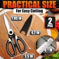 thumbnail image 2 of 2 in 1 Kitchen Scissors for Food – Stainless Steel Blade & Plastic Cutting Board Scissors with Safety Lock | 9.6" Tomato Knife, Fruit & Vegetable Cutter – Easy-to-Use Kitchen Shears for Meat, Cheese, 2 of 9